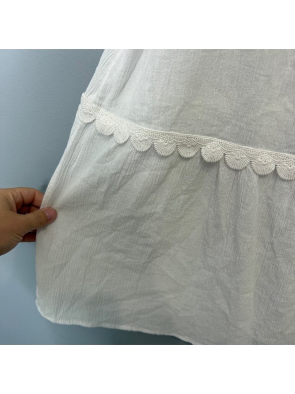 CREWCUTS girl's white gauzey dress size L - Picture 5 of 7
